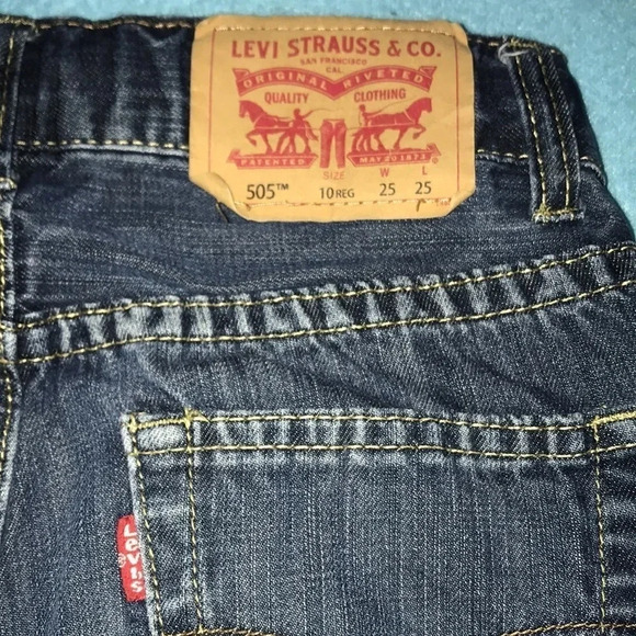 𝅺LEVI’S 505 Jeans adjustable waist size 10 - Picture 4 of 9